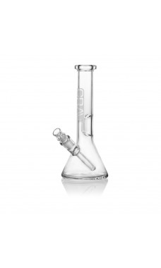 Grav Beaker Style Waterpipe with Fixed Downstem Clear 12in