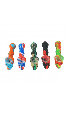 Silicone Honeycomb Skull Hand Pipe