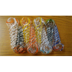 Corkscrew Glass Hand Pipe