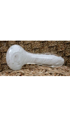White Hand Pipe with Frit