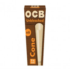 OCB Virgin 1.25 Unbleached Cones 6pk