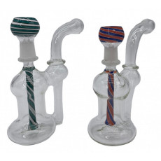 Reversal Downstem and Dome Recycler Oil Dab Rig Bubbler 6in