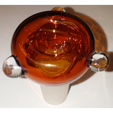 14mm Male Bubble Style Glass Bowl Amber 