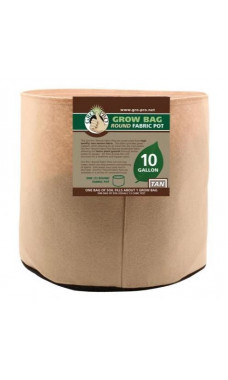 Gro Pro Premium Round Fabric Pot 10 gallon tan