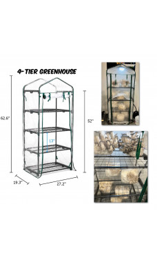 Indoor Mushroom Greenhouse 4-Shelf Martha Fruiting tent