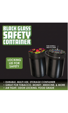 Smokezilla Black Glass Safety Container