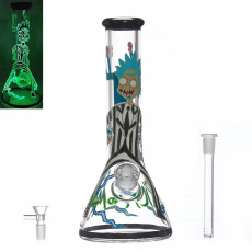 Glow-In-The-Dark Heavy Rick and Morty Beaker Waterpipe