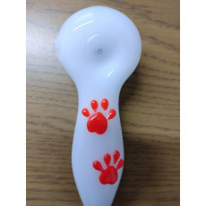Glow in the Dark Paw Print Spoon Hand Pipe