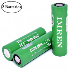 Imren Green 21700 4000mAh 35A Flat-Top Battery 2pk