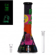 Glow-In-The-Dark Rick and Morty Partners in Crime Beaker Waterpipe