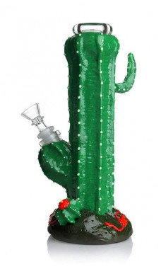 3D Glass Glow-in-the-Dark Cactus Waterpipe