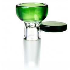 Colored Glass Bowl with Flat Round Handle 14mm Male
