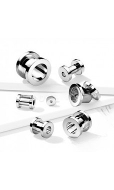 Screw Fit Flesh Tunnel 316L Surgical Stainless Steel Body Jewelry