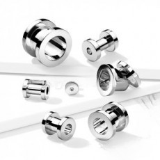 Screw Fit Flesh Tunnel 316L Surgical Stainless Steel Body Jewelry