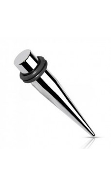 Taper 316L Surgical Stainless Steel with 2-Black O-Rings Body Jewelry