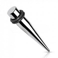 Taper 316L Surgical Stainless Steel with 2-Black O-Rings Body Jewelry