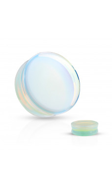 Argenon(Opalite) Semi Precious Stone Solid Saddle Fit Plug Body Jewelry