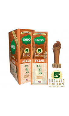 Endo Organic Hemp Wraps Georgia Peach 5pk