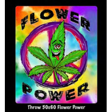 Flower Power Coral Fleece Throw