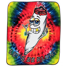 Lets Be Blunt Coral Fleece Throw