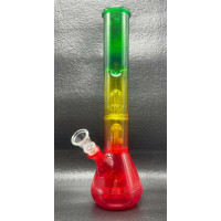 Double Perc Waterpipe with Slider and Ice Catcher