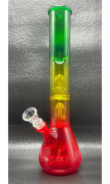 Double Perc Waterpipe with Slider and Ice Catcher