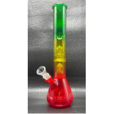 Double Perc Waterpipe with Slider and Ice Catcher