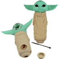 Silicone Baby Yoda Hand Pipe