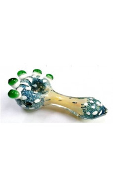 Fumed Frit Hand Pipe with Marbles