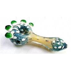 Fumed Frit Hand Pipe with Marbles