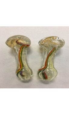 Fumed Hand Pipe with Rasta Ribbon