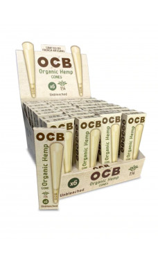 OCB Organic Hemp 1.25 Unbleached Cones 6pk