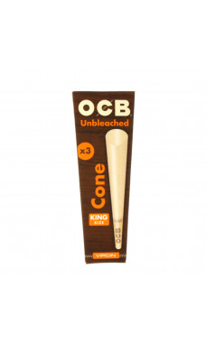 OCB Virgin King Unbleached Cones 3pk