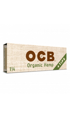 OCB Organic Hemp 1.25 Unbleached Rolling Papers Plus Tips