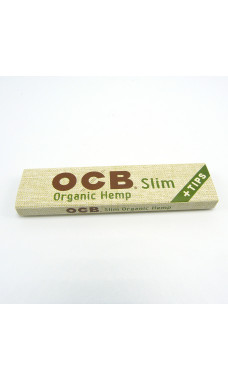 OCB Organic Hemp Slim Unbleached Rolling Papers Plus Tips