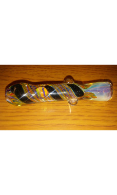 Dichro and Ribbon Twist Fumed with Marbles One Hitter