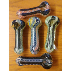 Multi-Color Fumed Hand Pipe with Dichro