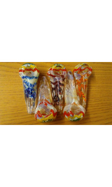 Triangle Hand Pipe with Rasta Bowl and Ribbon