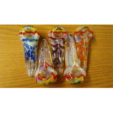 Triangle Hand Pipe with Rasta Bowl and Ribbon
