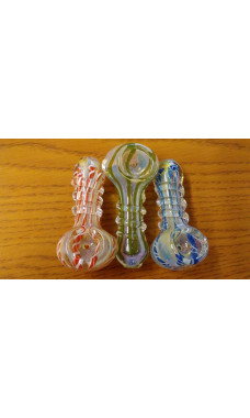 Fumed Hand Pipe with Rings and Ribbon