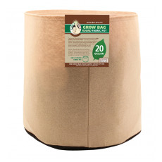 Gro Pro Premium Round Fabric Pot 20 gallon tan