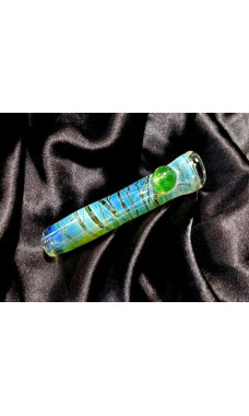 Color changing spiral glass chillum