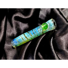 Color changing spiral glass chillum