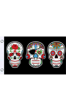 Fly Flags Sugar Skull 3ft by 5ft