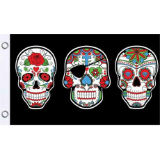 Fly Flags Sugar Skull 3ft by 5ft