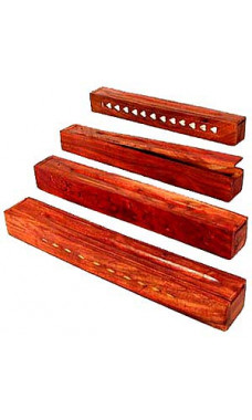 Wood Box incense burner - assorted 