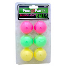 Pong Party Black Light Balls 6pk
